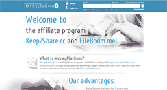 Desktop Screenshot of moneyplatform.biz